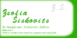 zsofia siskovits business card